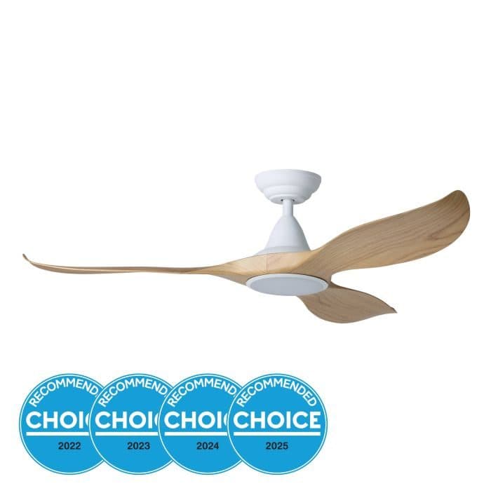 Eglo NOOSA 52 DC FAN 18W LED TRI-COL WHT/BLACKBUTT
