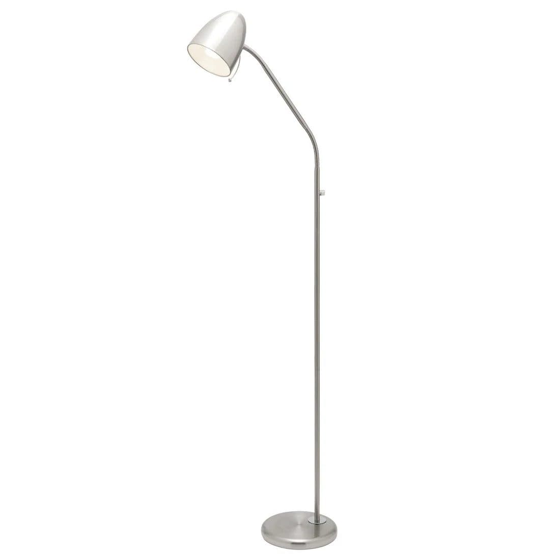 Mercator Sara 1Lt E27 Floor Lamp Sara Brushed Chrome