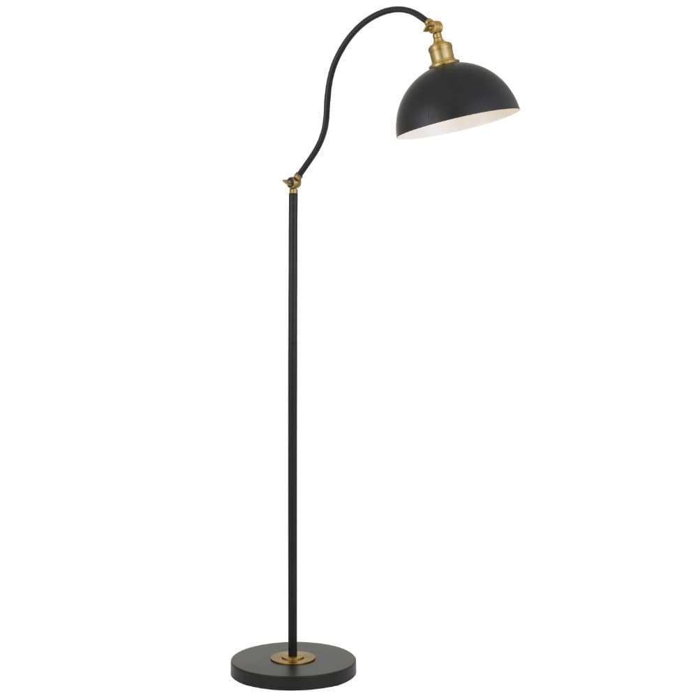 Telbix Brevik Floor Lamp Black Satin/ Brass