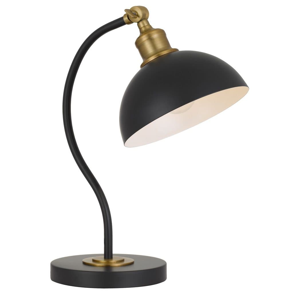 Telbix Brevik Table Lamp Black Satin/ Brass