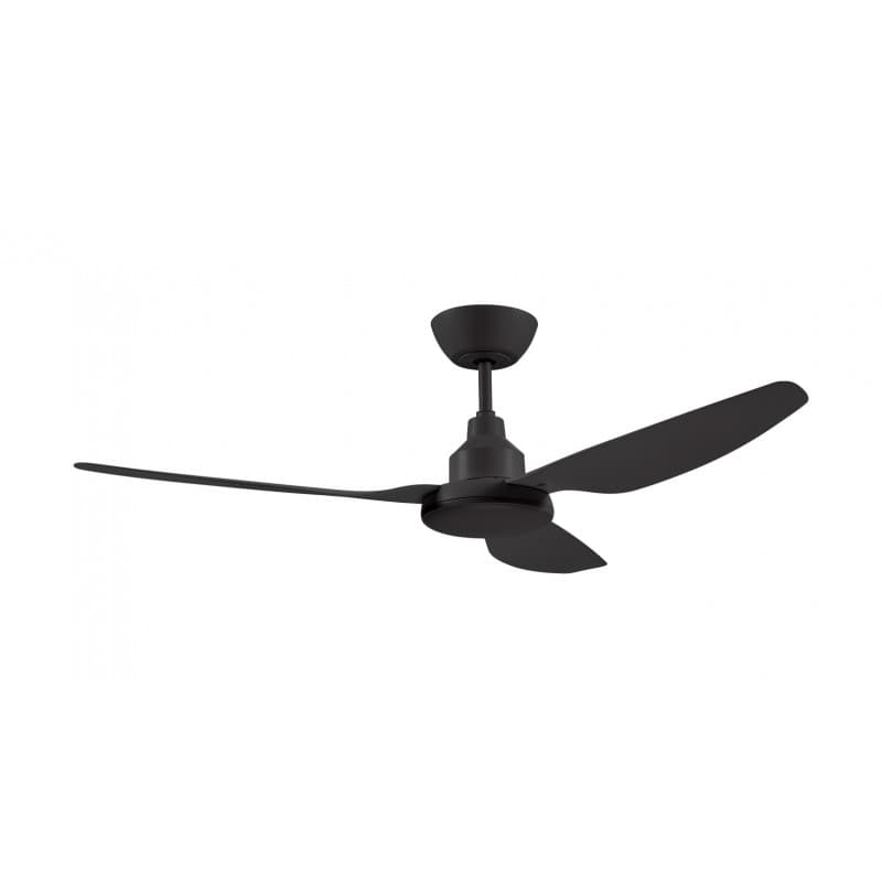 Ventair Glacier Dc - 48"/1200Mm Dc 3 Blade Ceiling Fan - Black - Remote Incl - Indoor/Covered Outdoor