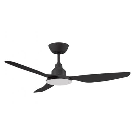 Ventair Glacier Dc - 56"/1400Mm Dc 3 Blade Ceiling Fan With 20W Tri Cct Led Light - Black - Remote Incl - Indoor/Covered Outdoor