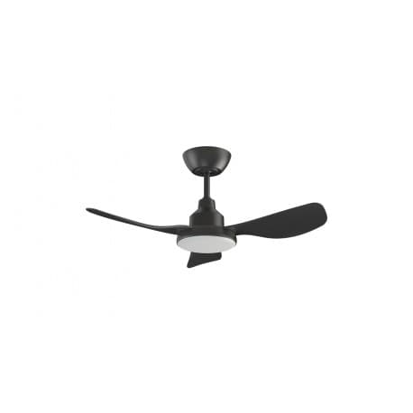 Ventair Glacier Dc - 36"/900Mm Dc 3 Blade Ceiling Fan With 20W Tri Cct Led Light - Black - Remote Incl - Indoor/Covered Outdoor