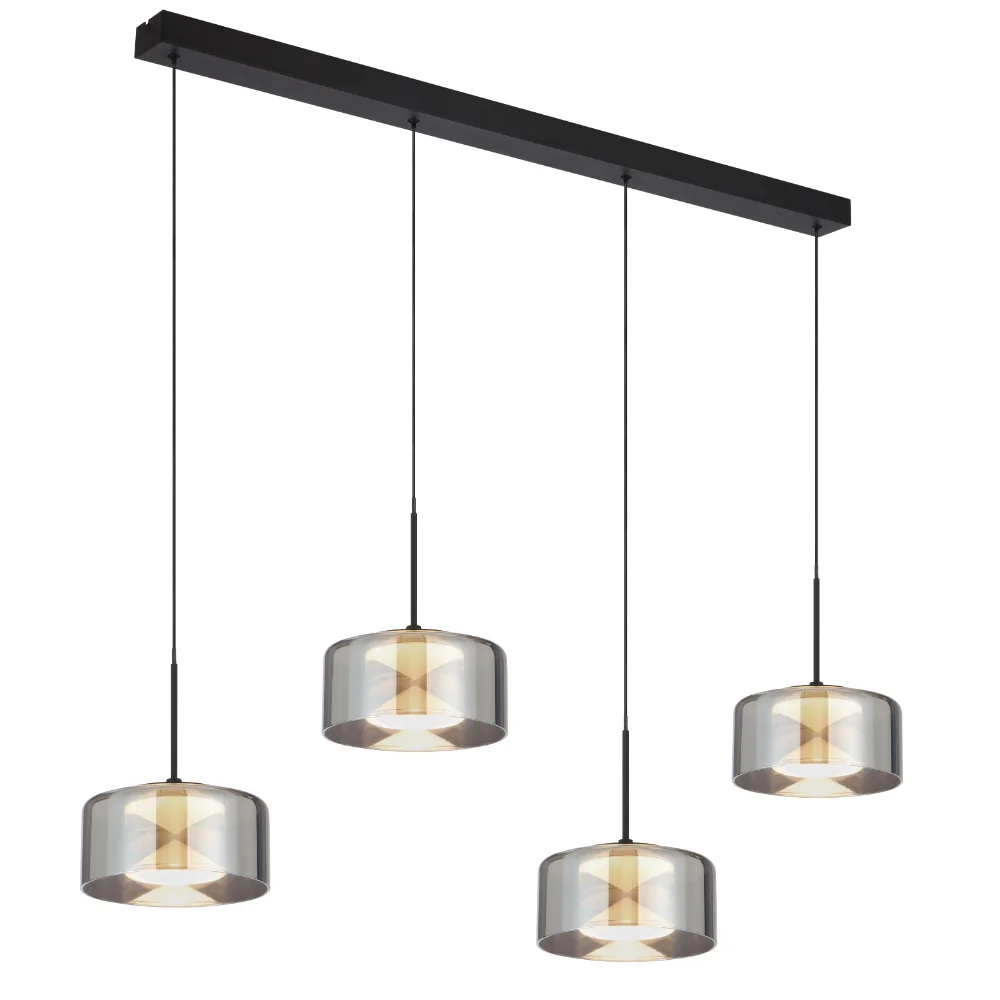 Telbix Cedro 4Lt Pendant Black Sandy