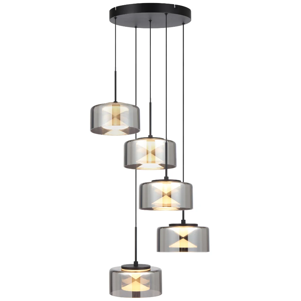 Telbix Cedro 5Lt Pendant Black Sandy