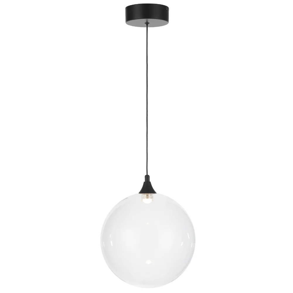 Telbix Kupla 1Lt Pendant Black/Clear