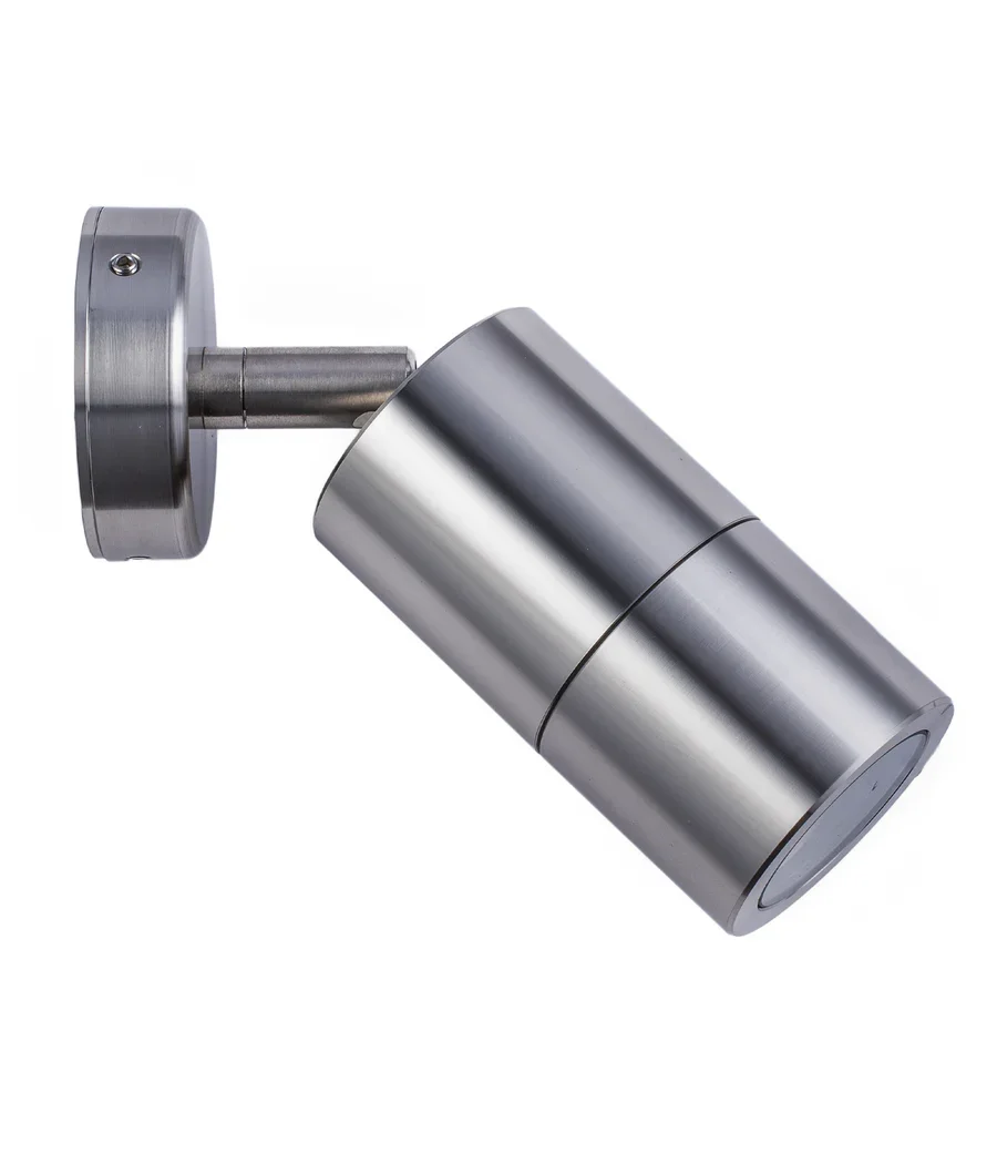CLA Pillar Single Adjustable GU10 Titanium IP65 Round Base Plate