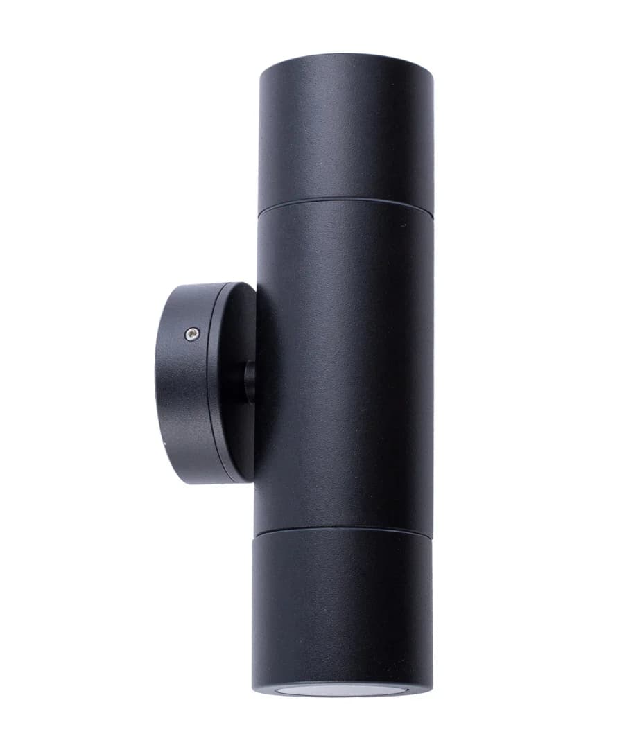 CLA Pillar Up Down GU10 Black IP65 Round Base Plate