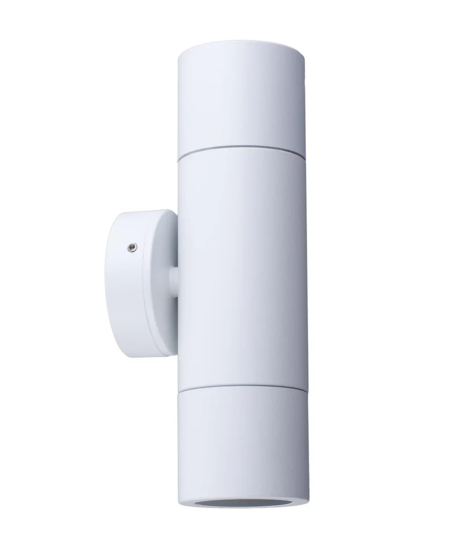 CLA Pillar Up Down GU10 White IP65 Round Base Plate