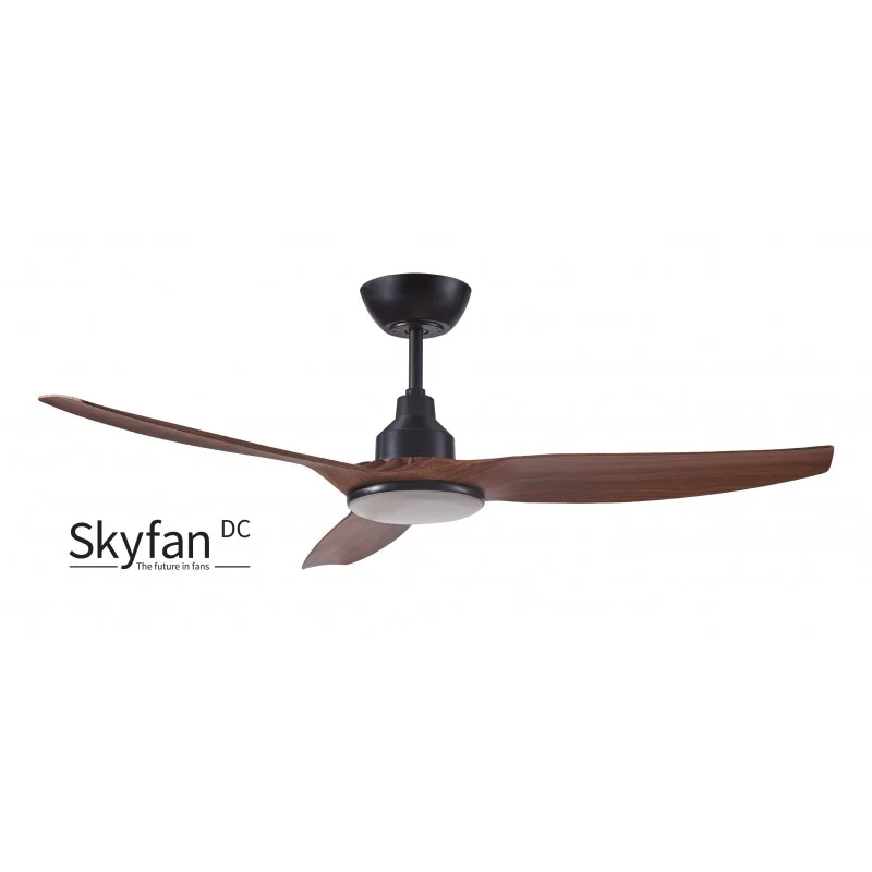 Ventair Skyfan - 52"/1300Mm Glass Fibre Composite 3 Blade Dc Ceiling Fan With 20W Tri Cct Led Light - Teak - Indoor/Covered Outdoor