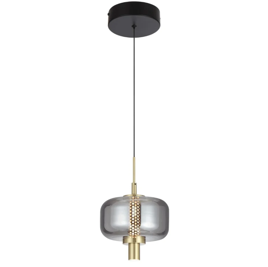 Telbix Volen 1Lt Pendant Black/Smoke