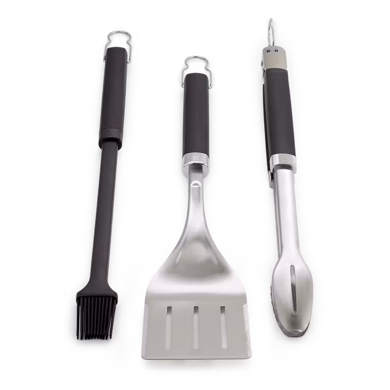 Weber 3 Piece Tool Set (Tongs, Spatula, & Basting Brush)