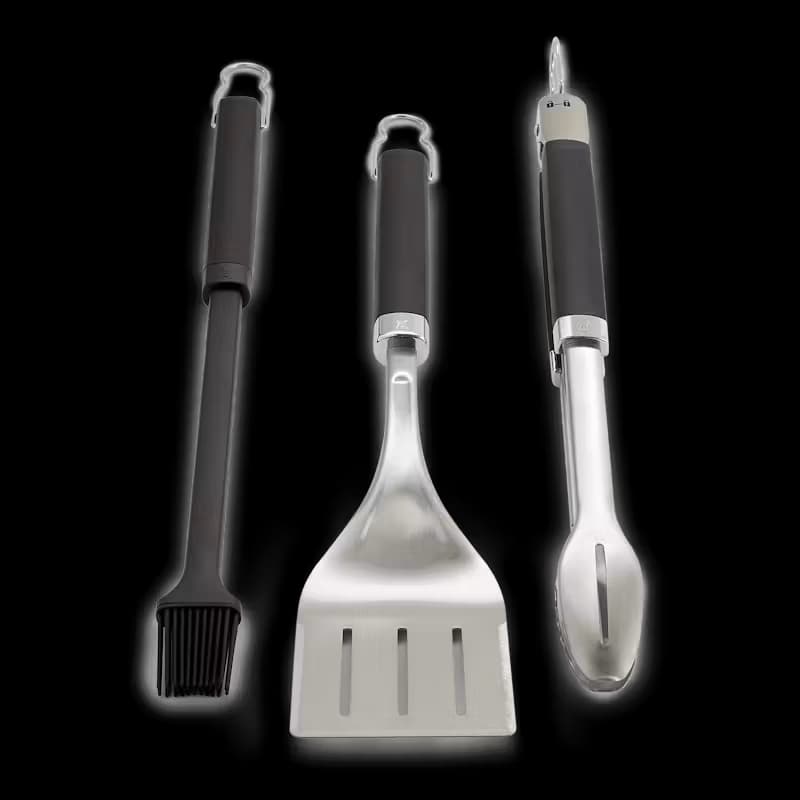Weber 3 Piece Tool Set (Tongs, Spatula, & Basting Brush)