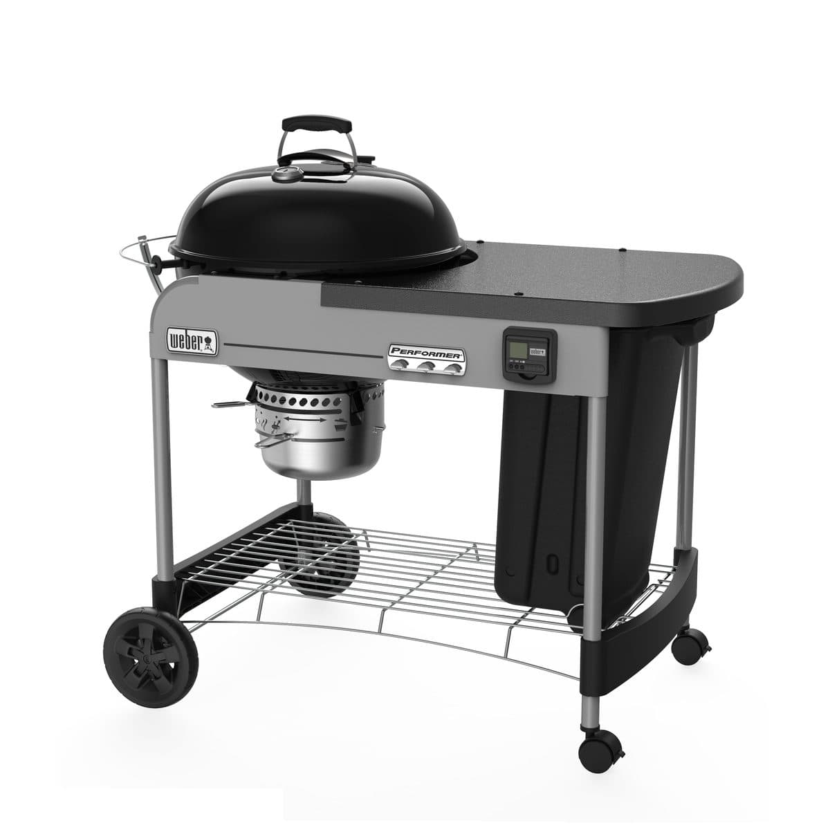 Weber 57cm Performer Premium Kettle Black with GBS Stainless Grill